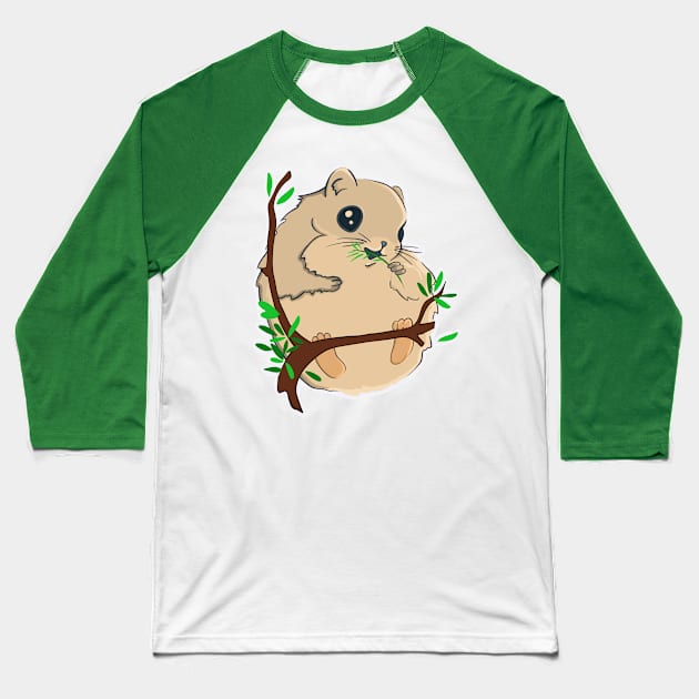 Japanese flying squirrel Baseball T-Shirt by manydoodles